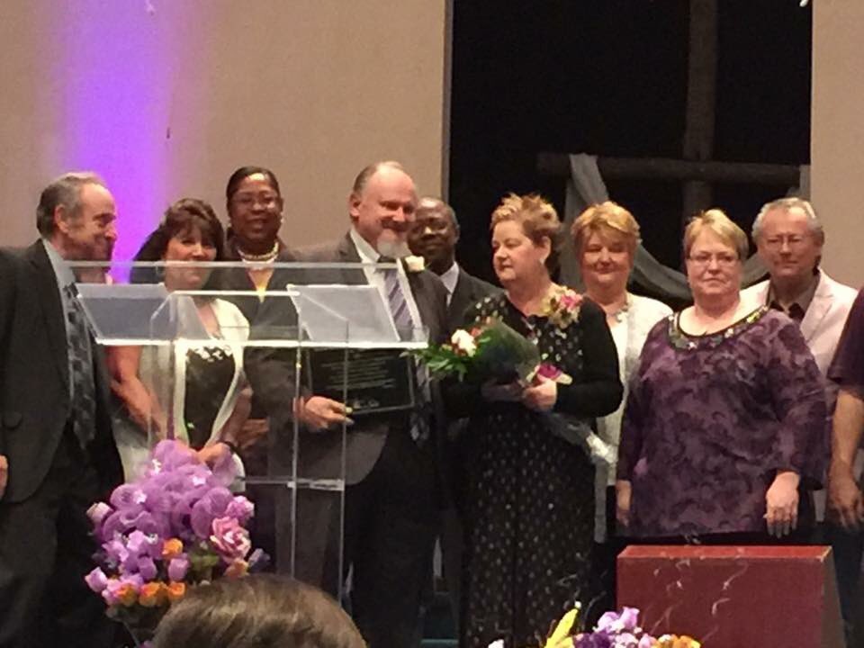 Presentation of plaque & flowers by the Deacons & their wives. #RVCP #Retirementcelebration