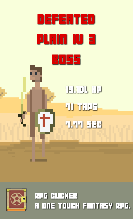 petertiger8118's tweet photo. Defeated Plain IV 3 Boss in a battle to the death in RPG Clicker: https://t.co/jlM5PK9A6W #rpg #clicker https://t.co/e7Vy9uEdfX