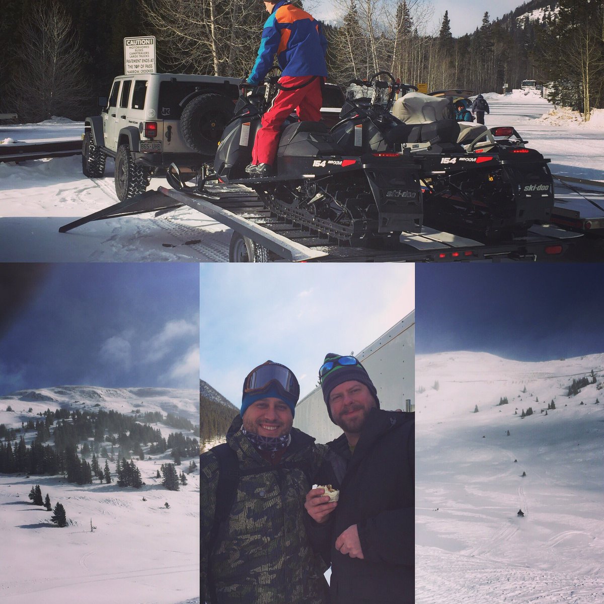 Chefeli1's tweet image. Monarch skiing 2016. Got the snowmobiles out.! #snowbros #gottahitthegym