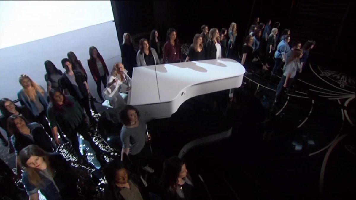 enews's tweet photo. Bravo, @LadyGaga. #Oscars https://t.co/m3EaGwVdvn