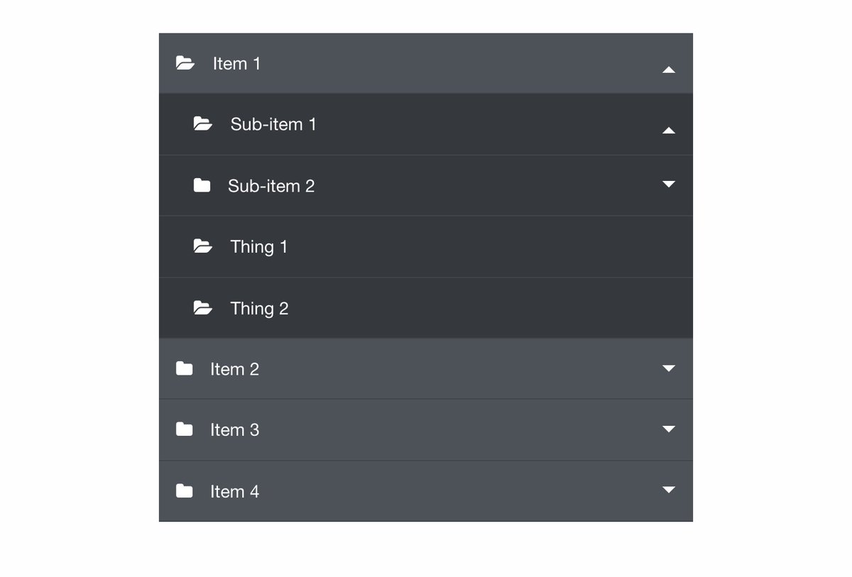 FoundationCSS's tweet photo. New #Foundation6 Building Block - Multi Level Accordion Menu https://t.co/RCEqwOqBkm https://t.co/L14mLePCak