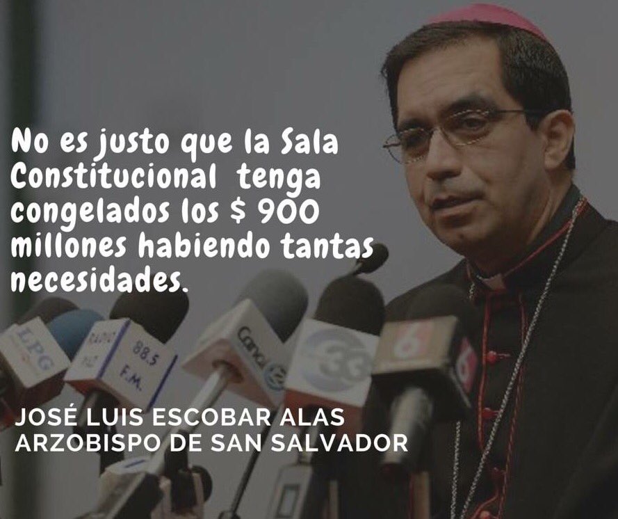 ElSalvadorPost's tweet photo. "@sociedadcivilsv: El arzobispo les manda un mensaje, @SalaCnalSV https://t.co/WwruPHEMQC"