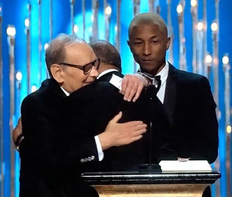 What an honor 2 present the #Oscar for Best Original Score 2 mi fratello Ennio Morricone with my brother <a href="/Pharrell/">Pharrell Williams</a> !