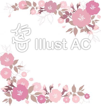 フリー素材無料イラスト画像紹介 イラストac Illustac 商用利用ok 編集可能無料素材配布 無料イラストフリー素材 商用利用ok リンク不要 春らしい桜のフレームをアップしました どうぞご自由にダウンロードして使ってください T Co