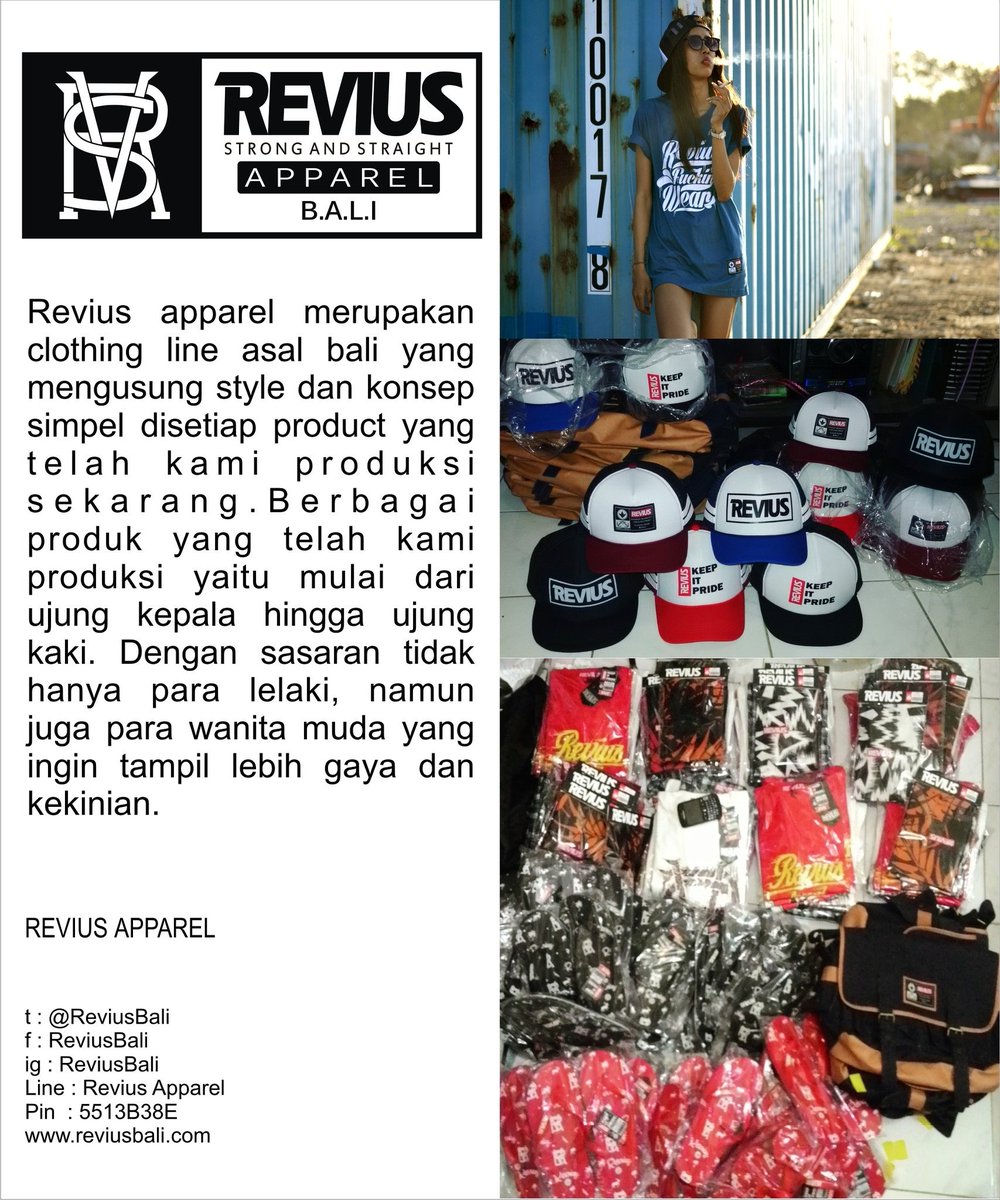 Revius Apparel ® Clothing From Dendasar Bali #rvs #clothingbali #keepitpride