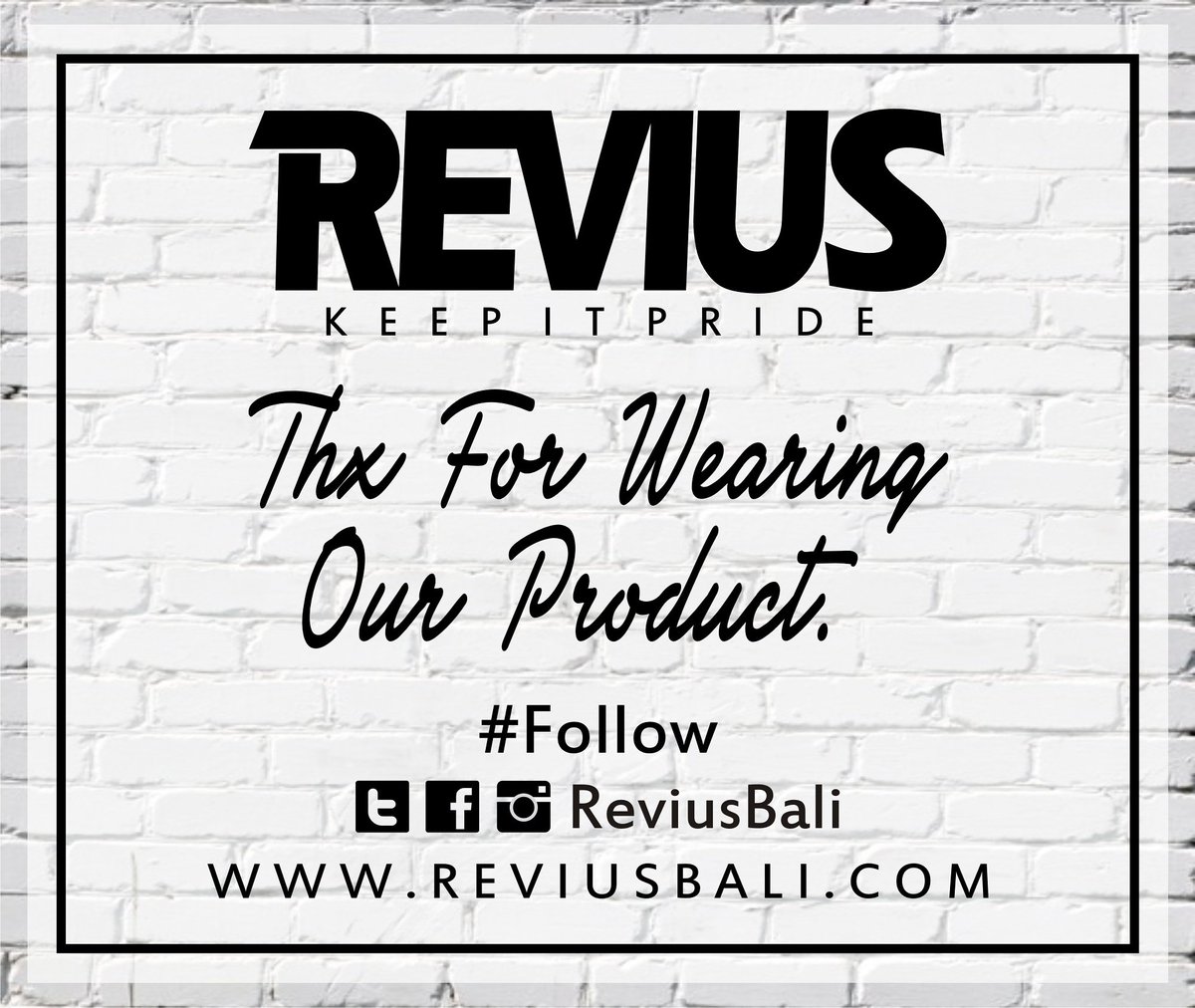 Thx For Wearing Our Product #rvs #clothingbali #keepitpride