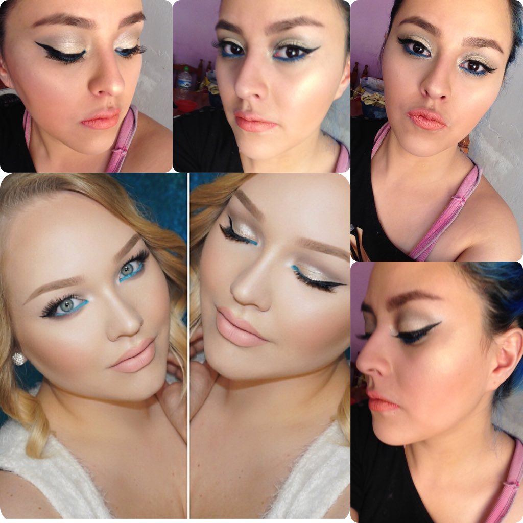 MakeupTogepi's tweet photo. @NikkieTutorials inspiration #makeup #makeuplooks #bluehair #mexicanmakeup #amateur https://t.co/70Nhdkm7Pz
