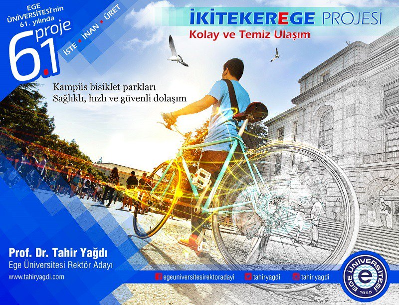 İKİTEKEREGE PROJESİ - Kolay ve Temiz Ulaşım 
. Sağlıklı, hızlı, güvenli kampüs içi erişim
#ikitekerege