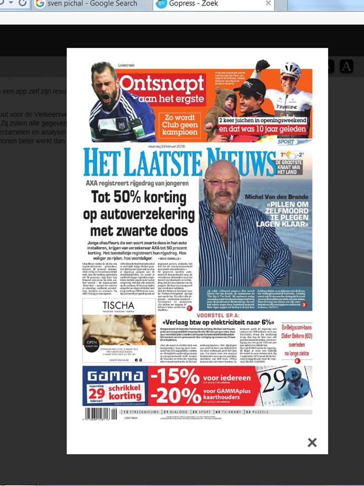 LaurentWinnock's tweet photo. #AXA @AXAinBelgium headline @HLN_BE &amp; @ladh w responsible #insurance #innovation Pay how you drive for young people https://t.co/ARRrQqQbD6