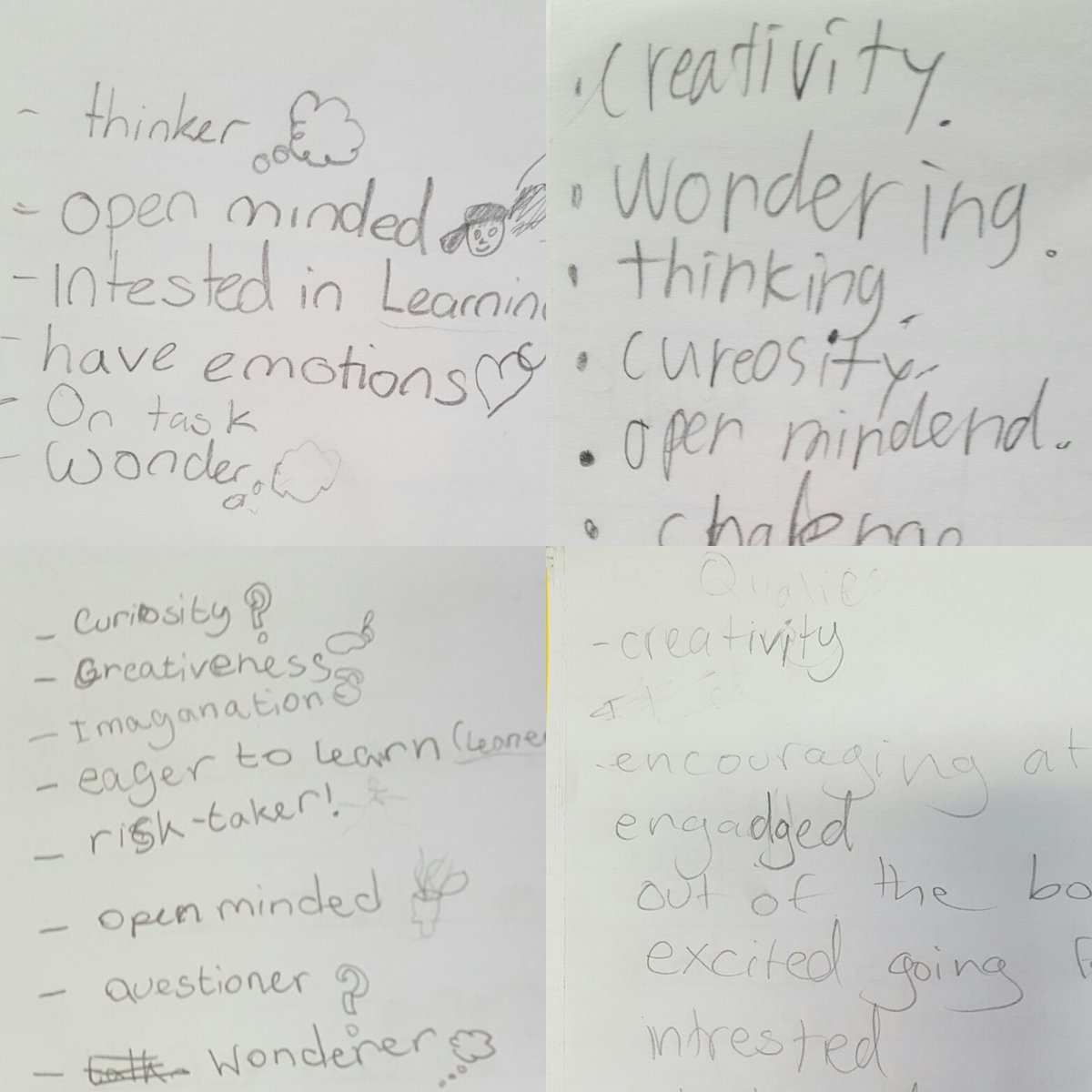 bourgeois1's tweet photo. What type of learner do we need to be during #1derworkshop? Value on #creativity #thinking #curiosity @BQDressler https://t.co/QIN941YMKf