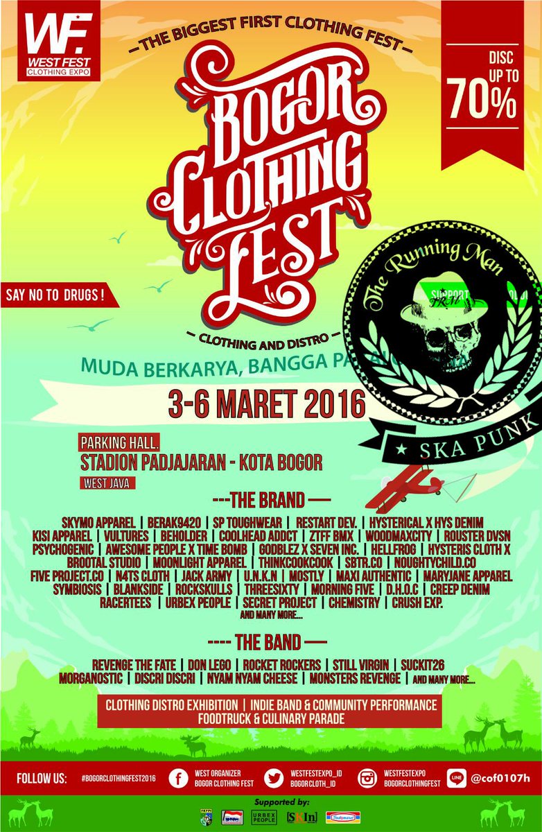 BOGOR SIAP BERDANSKA BERSAMA <a href="/TRM_skapunk/">THE RUNNING MAN</a> 
&amp; <a href="/donlegoband/">DONLEGO OFFICIAL</a> DI HARI YANG SAMA 3 MARCH 2016 AT BOGOR INDIE CLOTHIING.