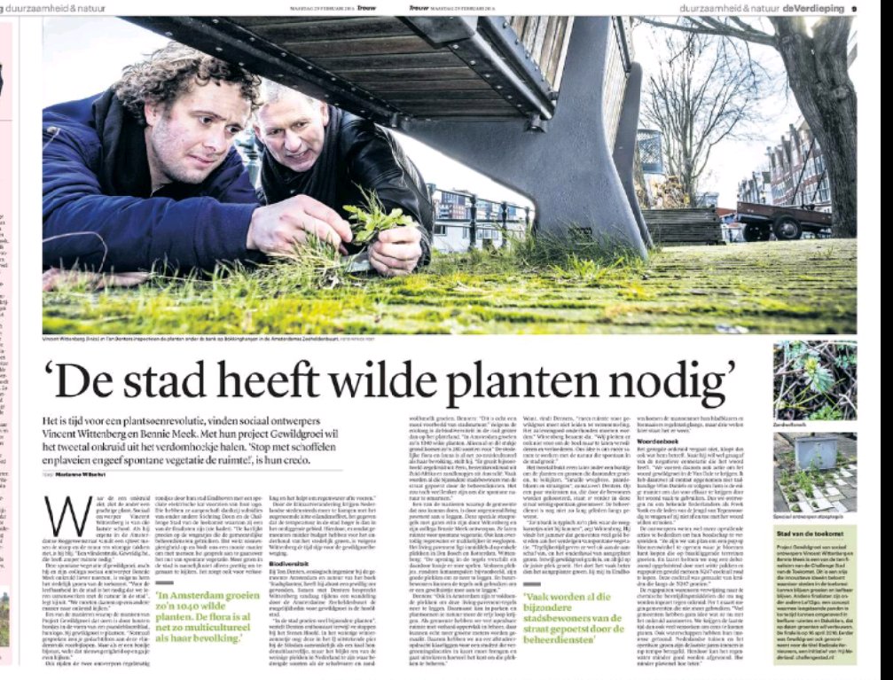 'Voor de leefbaarheid in de stad is het nodig dat we leren samenwerken met de natuur in de stad' via <a href="/TrouwGroen/">Trouw Duurzaamheid & Economie</a>