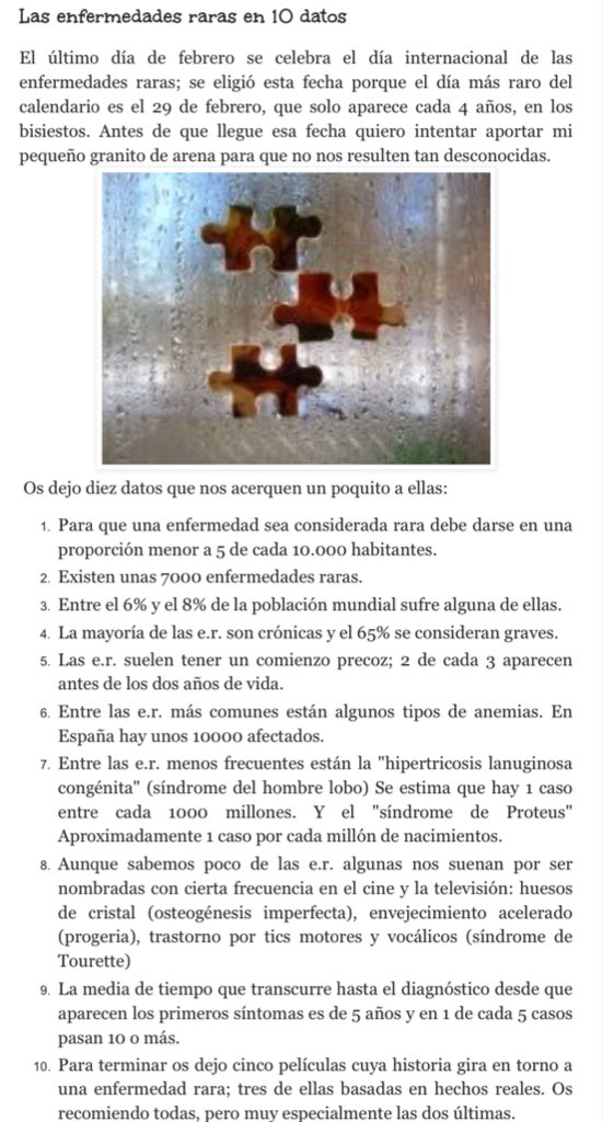 NoInvisibles's tweet photo. Hoy #DiaMundialER
Conoce + las #EnfermedadesRaras
#HazlasVisibles
https://t.co/dVcJKE01wX
Siempre @GarciaSchmah #fb https://t.co/8GxVApb3hU