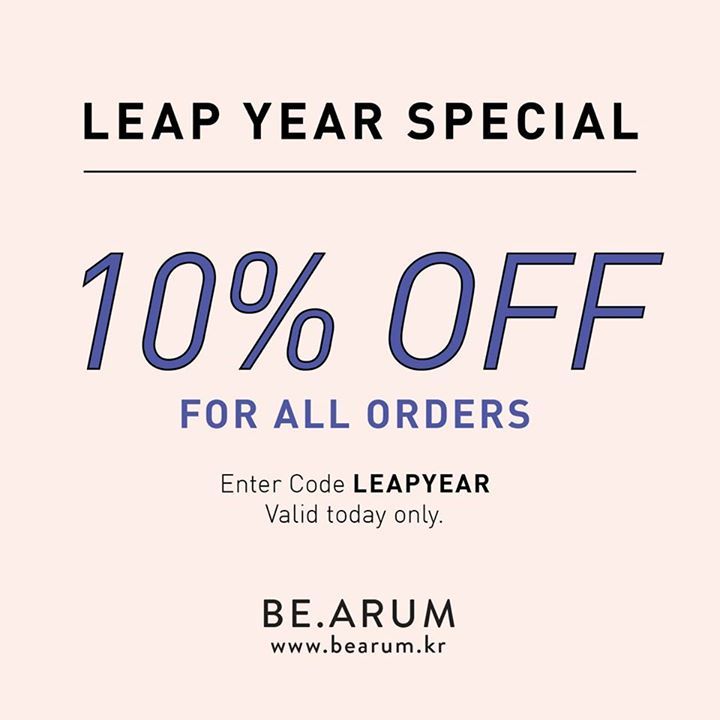 be_arum's tweet photo. Shhhh. It's a secret SALE! 10% OFF all orders. ONLY VALID FOR TODAY! Redeem code LEAPYEAR upon checkout. 

www.bear… https://t.co/c2s2wjc1wq