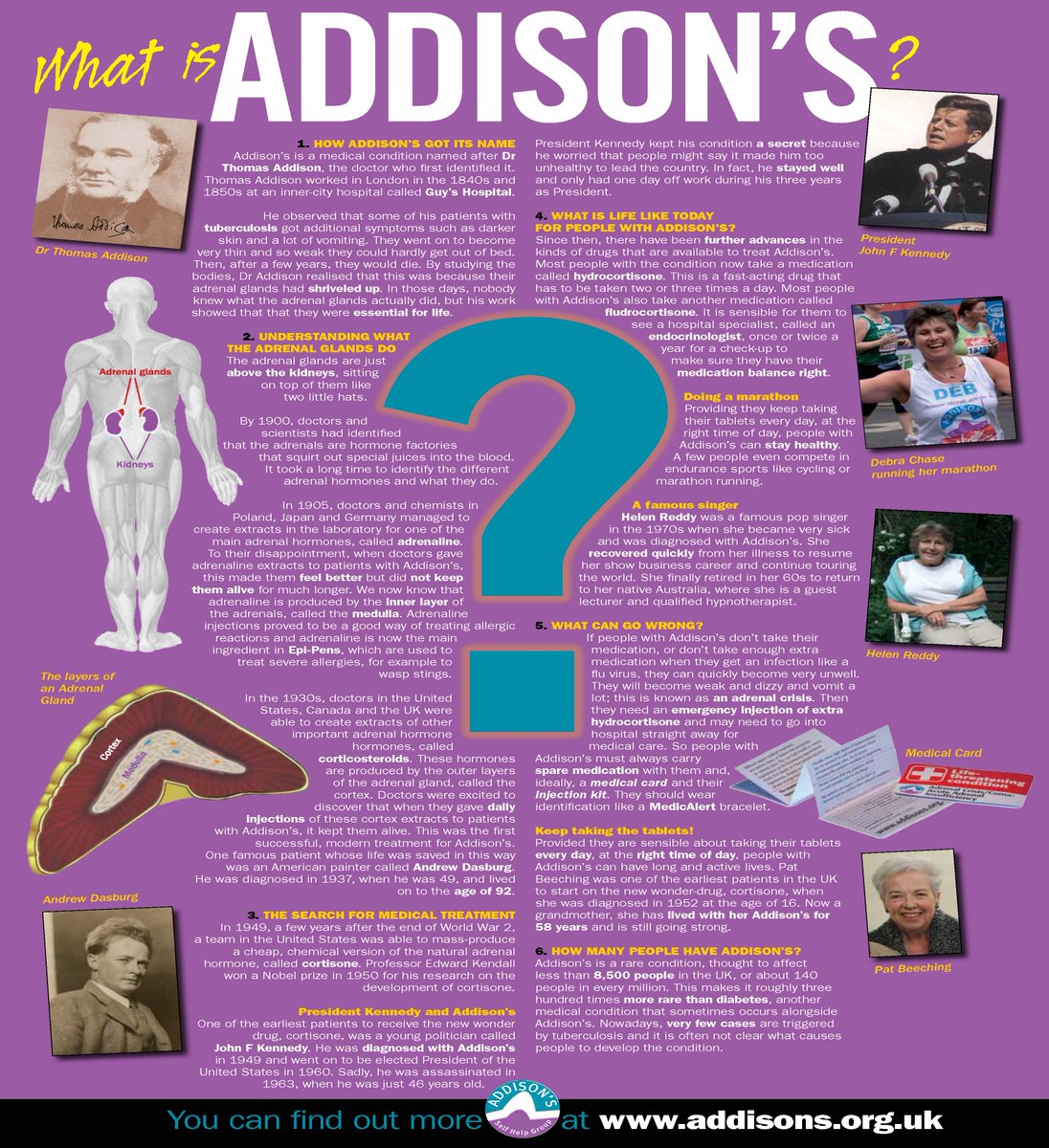AddisonsUK's tweet image. Raise awareness this #RareDiseaseDay! What is Addison's Disease? addisons.org.uk/publications #AddisonsDisease #MedEd