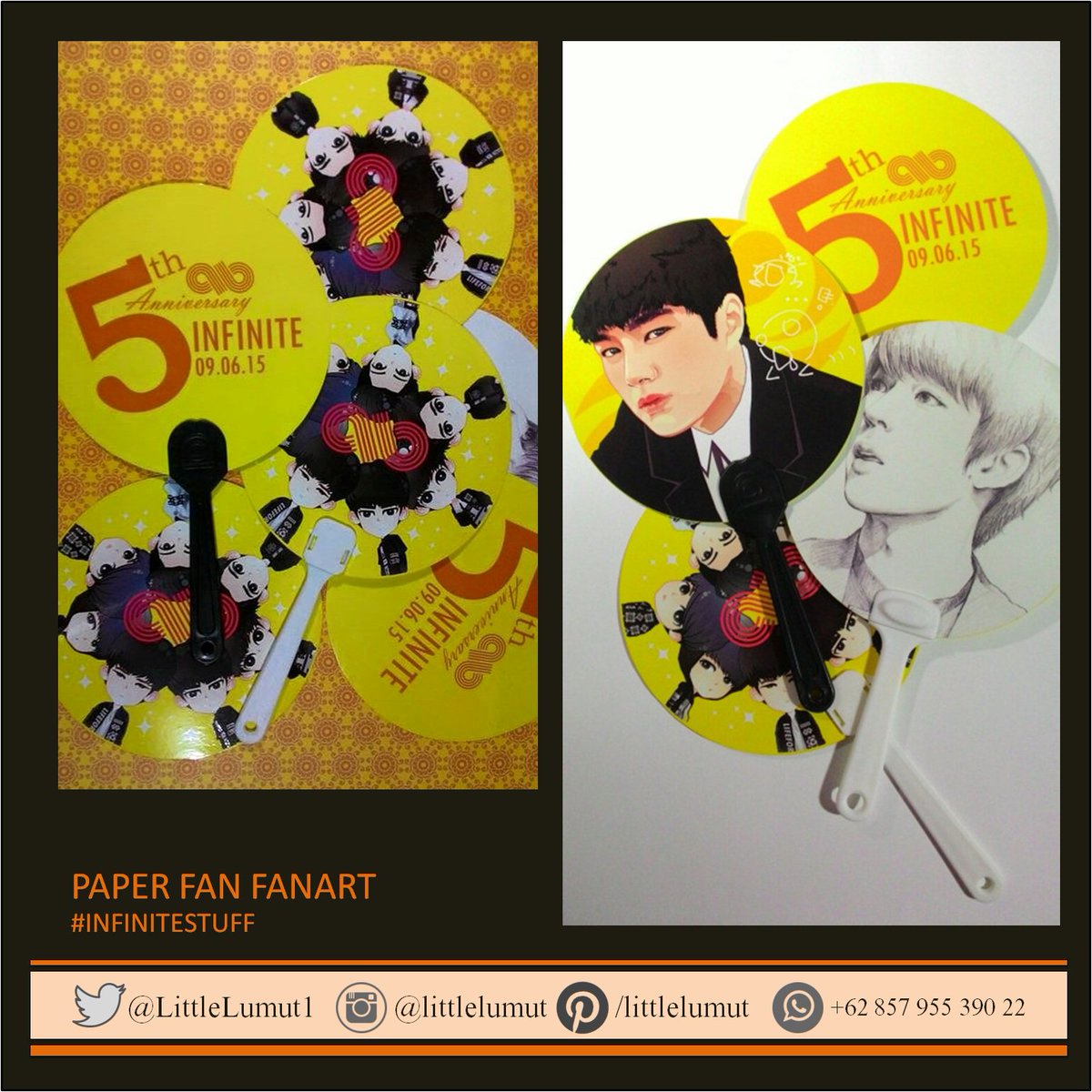 LittleLumut1's tweet photo. PAPER FAN INFINITE FANART #infinitestuff
For SALE IDR 20K/pcs (Request design is possible) https://t.co/m9ZbW90aDL