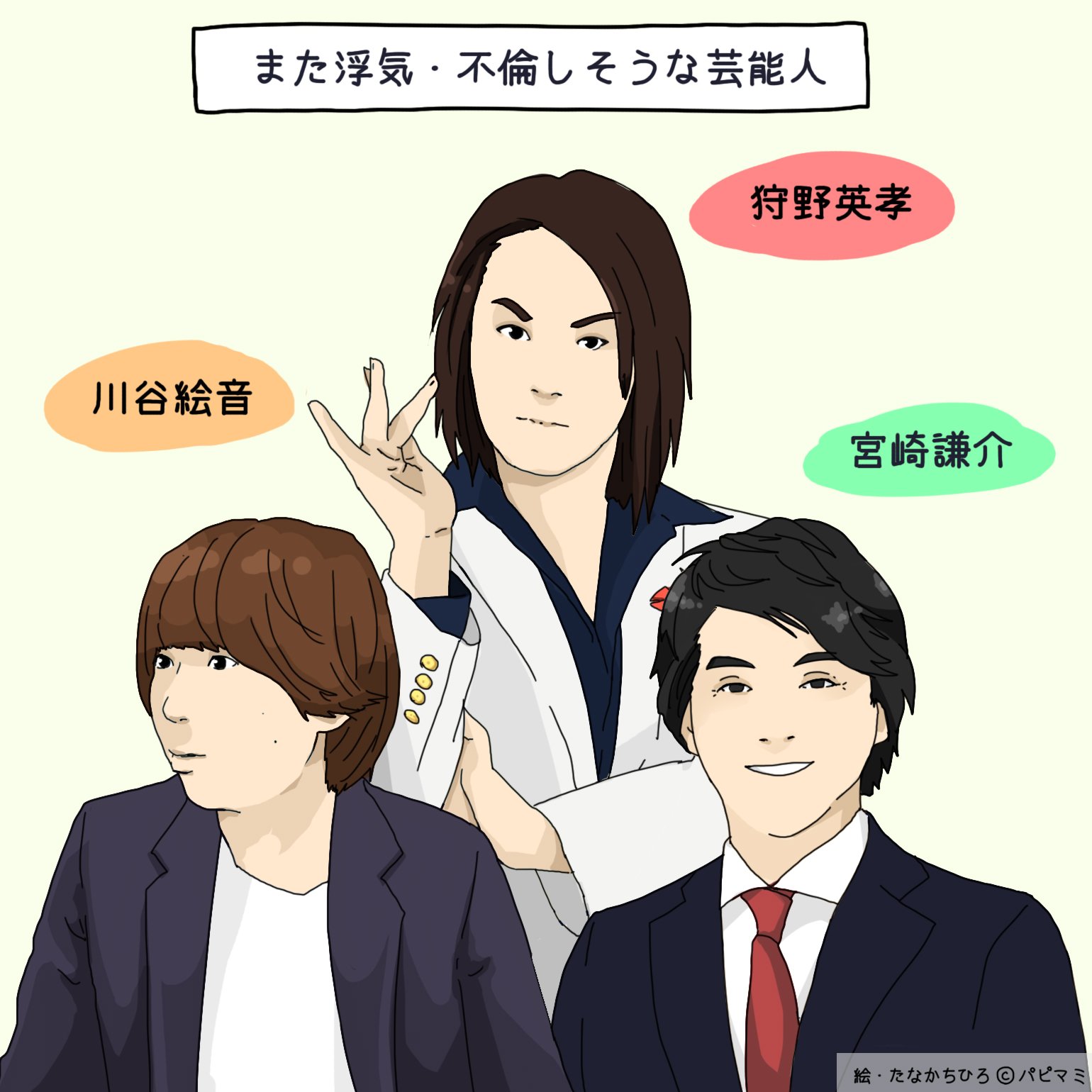 パピマミ イラストで解説 ゲスだよ全員集合 また不倫 浮気しそう だと思う有名人ランキング T Co Aiamownkjo T Co Wjfp3sbpym Twitter