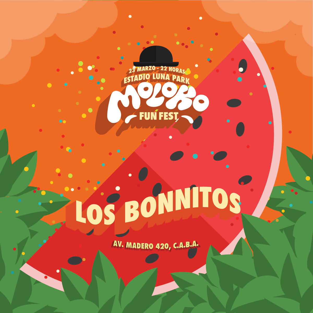 MolokoFunFest's tweet photo. MOLOKO Fun Fest presenta a @LosBonnitos. 23 de marzo, Estadio Luna Park. Entradas en https://t.co/owuMAoNzli https://t.co/ZNbUwtCabZ