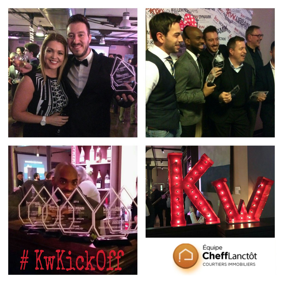 KWDynamik's tweet photo. Félicitations à toute #EquipeCheffLanctot pour nos 6 prix d'excellence et performance. #KWkickoff2016 #KW #KWUrbain https://t.co/PHjhfFMDDm