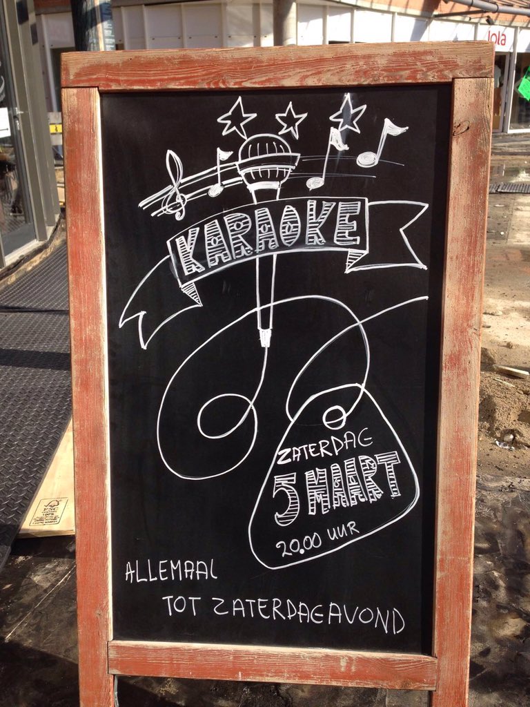 Eetkaamer's tweet photo. Komende #zaterdag is het weer tijd voor #karaoke bij @Eetkaamer in #Uden. Zing je mee? https://t.co/8mZT7wMyoR
