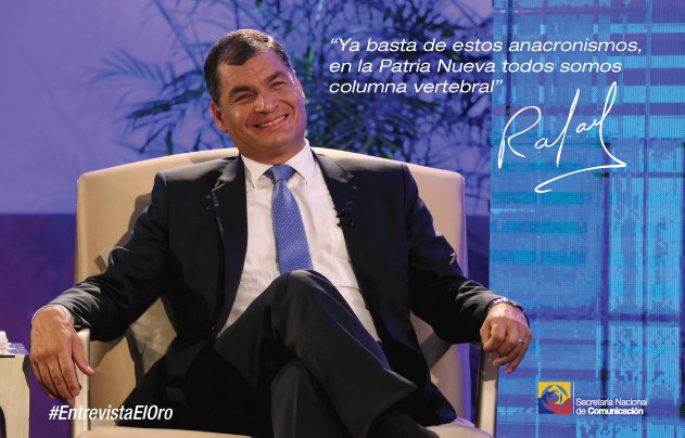 “El deber principal de un Pdte. es jugarse la vida por un país mejor para las futuras generaciones”, <a href="/MashiRafael/">Rafael Correa</a>