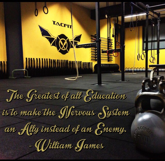 flowcoach's tweet photo. Greatest of all Education is to make the Nervous System an Ally not Enemy. (William James) #TACFIT #511Tactical https://t.co/4ATU9uHZCF
