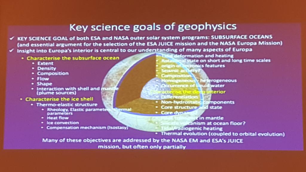 Detailed talks about the current knowledge gaps which <a href="/NASAEuropa/">NASA Europa Clipper</a> &amp; <a href="/JUICEmission/">ESA's JUICE Mission</a> won't fully cover. #Europa2Europa