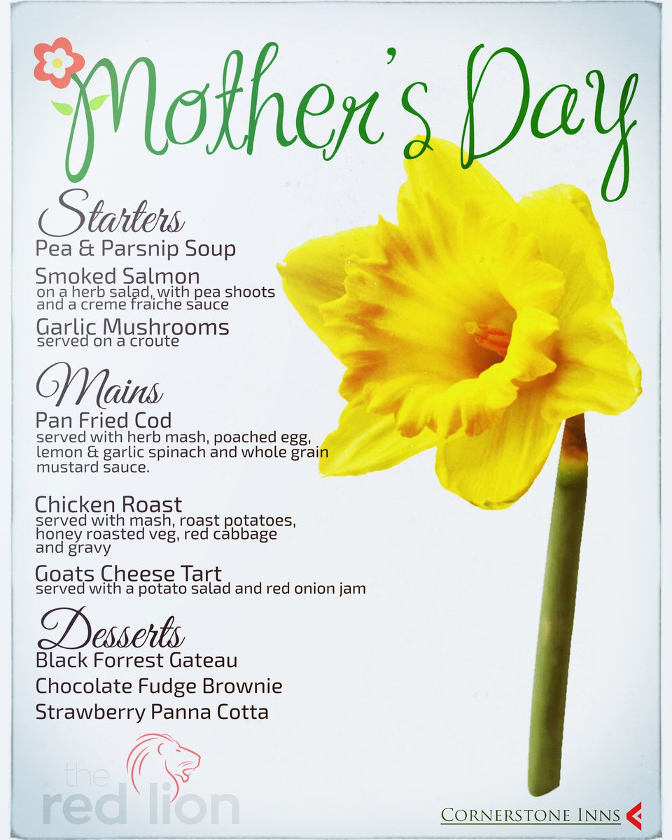 TheRedWinsford's tweet photo. #MothersDay 2016 menu this Sunday #Winsford #Cheshire #food #treat https://t.co/rYc7jRlvWO