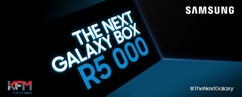 SamsungMobileSA's tweet photo. 250 #TheNextGalaxy retweets unlocks the box! RT &amp; you can stand a chance to WIN R5 000 with @KFMza https://t.co/tYl11i4rdj