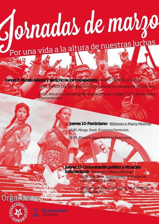 JornadasMarzo's tweet photo. Conflicto de @cocacolaenlucha
UE y conflicto internacional con @Caninator
TTIP con @AdoracionGuaman y más en #zgz https://t.co/dWscClOwMx