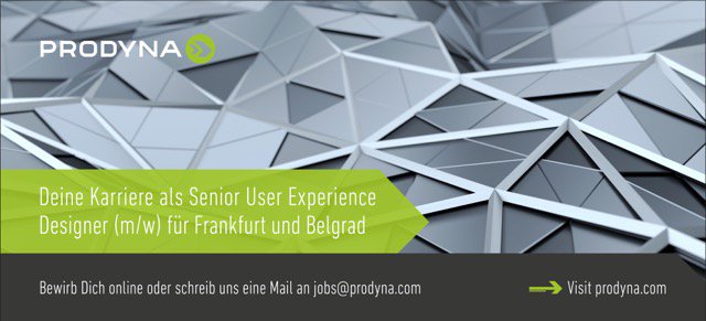 PRODYNASE's tweet image. Wir suchen #Senior #UserExperience #Designer (m/w) &amp;gt; prodyna.com/karriere #job #Frankfurt #pd_career