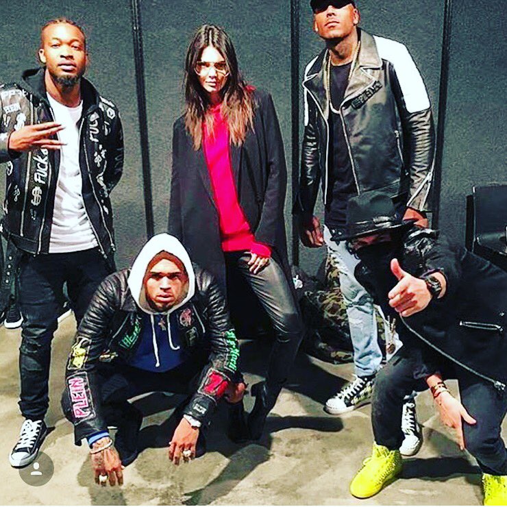 philipp_plein's tweet photo. @chrisbrown @alecmonopoly @KendallJenner at the #philippplein #fw1617 fashion show #backstage https://t.co/V7kClofrjG
