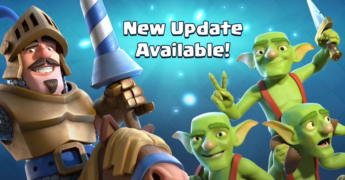 ClashRoyale's tweet photo. UPDATE: New Cards, New Arena and Multiple Battle Decks! https://t.co/1BZMEugCly https://t.co/1hCCMAUY9R