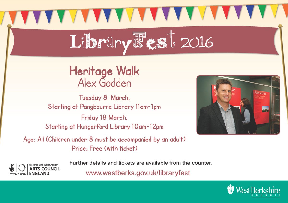 WBerksLibraries's tweet image. Find out more about West Berkshire's history through our Heritage Walk
Tues 8/2 starting 11am at #Pangbourne library