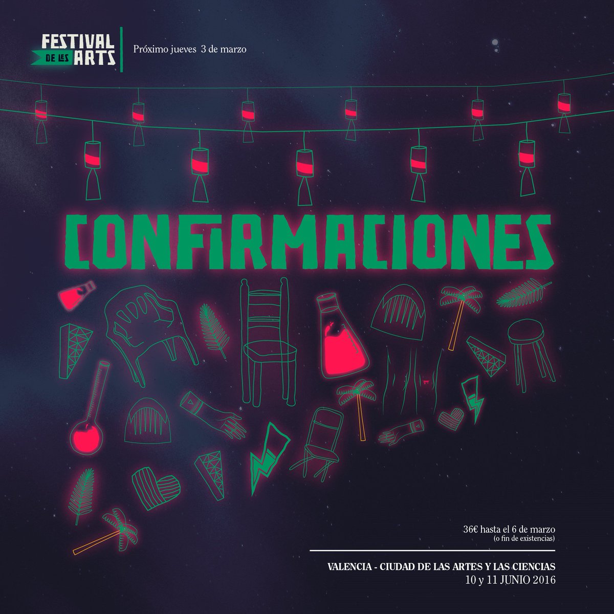 lesartsfest's tweet photo. Noticias de lunes. ¡El jueves a las 12h dos nuevas confirmaciones nacionales en el Festival de les Arts vol. 2! https://t.co/yDvPbuHvuK