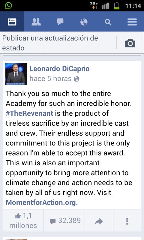 AmineReda8's tweet photo. Loanardo DiCaprio win #Oscars https://t.co/1pJDwO7yJ6