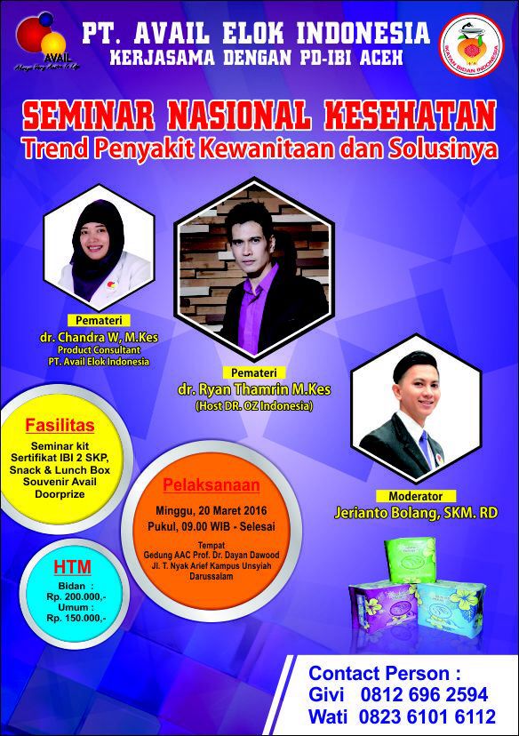 acehklip's tweet photo. "Trend Penyakit Kewanitaan &amp; Solusinya" , Minggu 20 Maret 16,gedung aac dayan dawood @ryanthamrin  #acehevent https://t.co/RFETRfi20v