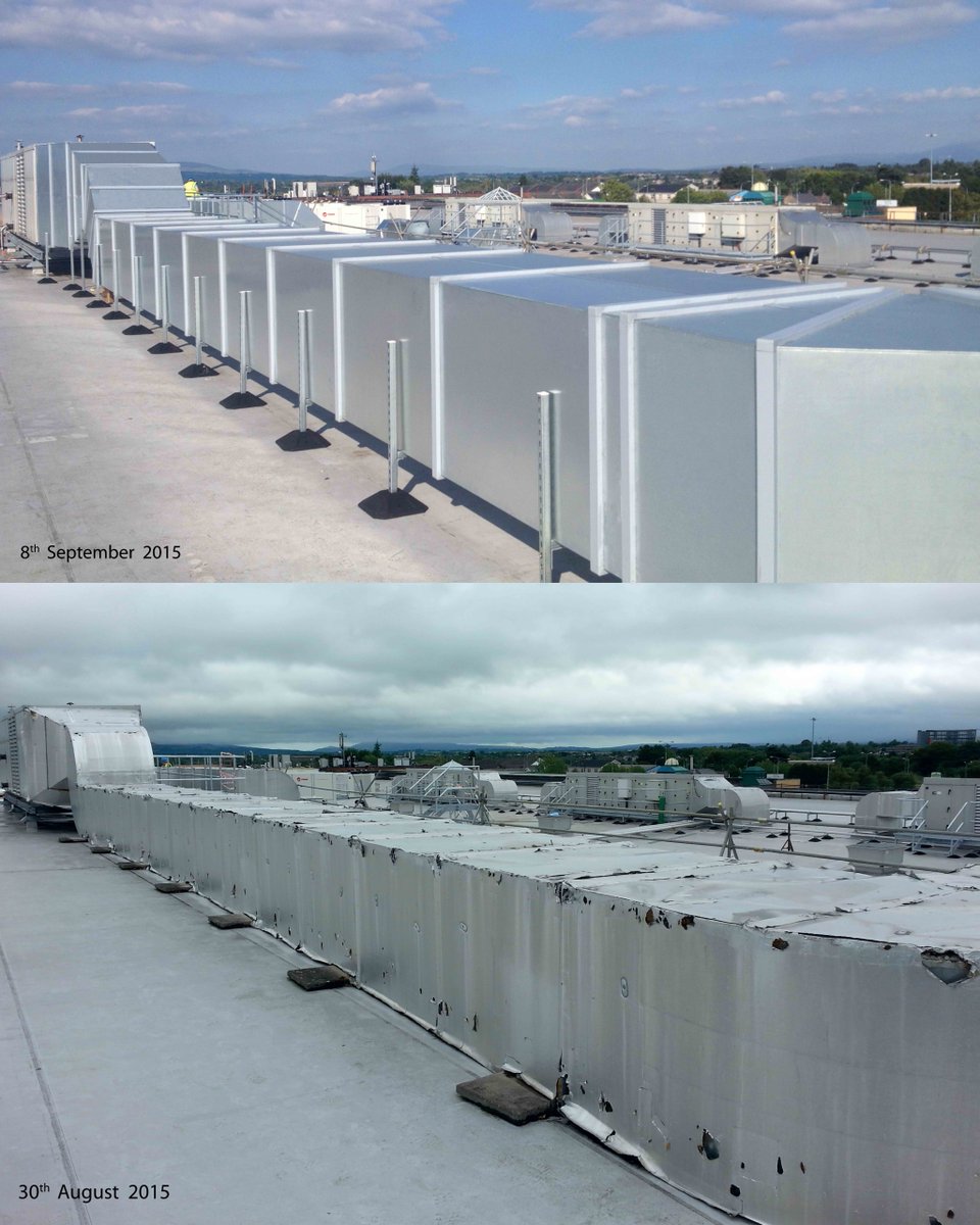 PanelDuct's tweet image. Before and after pictures of traditional Ducting &amp;amp; Panelduct at Dunnes Stores Limerick #differentleague #panelduct