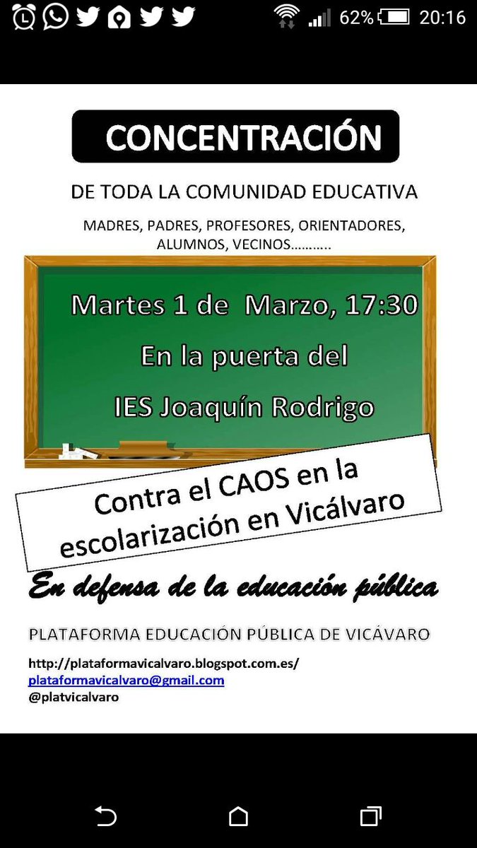 PlatVicalvaro's tweet photo. Concentración mañana x una #EscuelaPublica OS ESPERAMOS @AMPALOSALMENDRO @pedroduque @ampalaforet  @ampaceipvalde https://t.co/ndckagMTYx