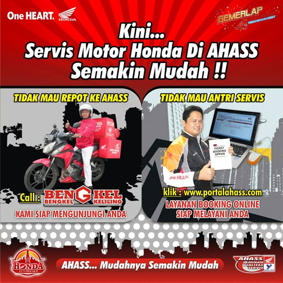 Males servis ke AHASS? Manfaatin layanan bengkel keliling aja Brosis!

#HondaIstimewa