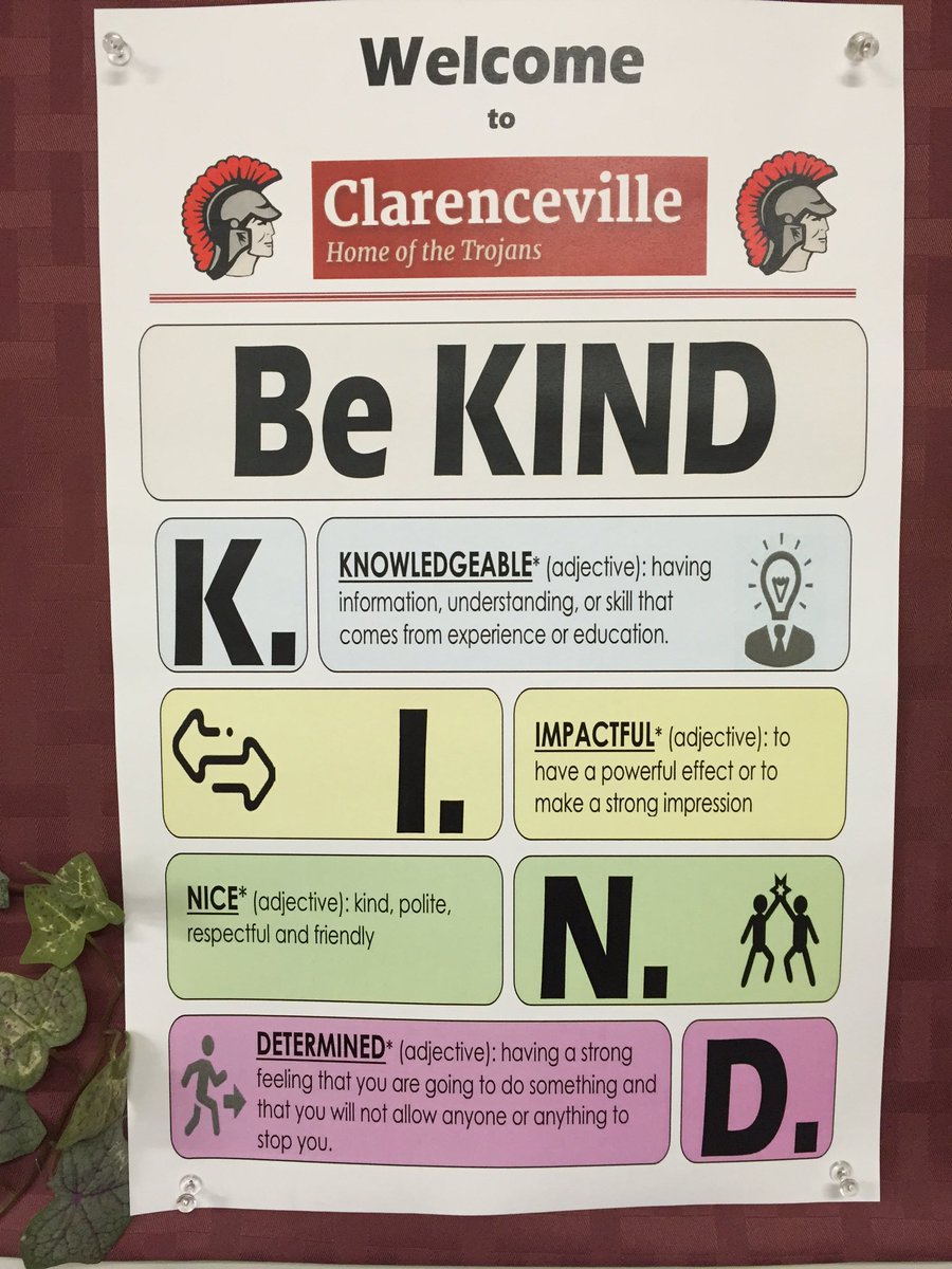 5troynelson's tweet photo. Happy LEAP Day Clarenceville! CHS-how will you Be KIND during this extra 24? #trojanpride #extra24 #BEKIND https://t.co/HH4sDbqVVW