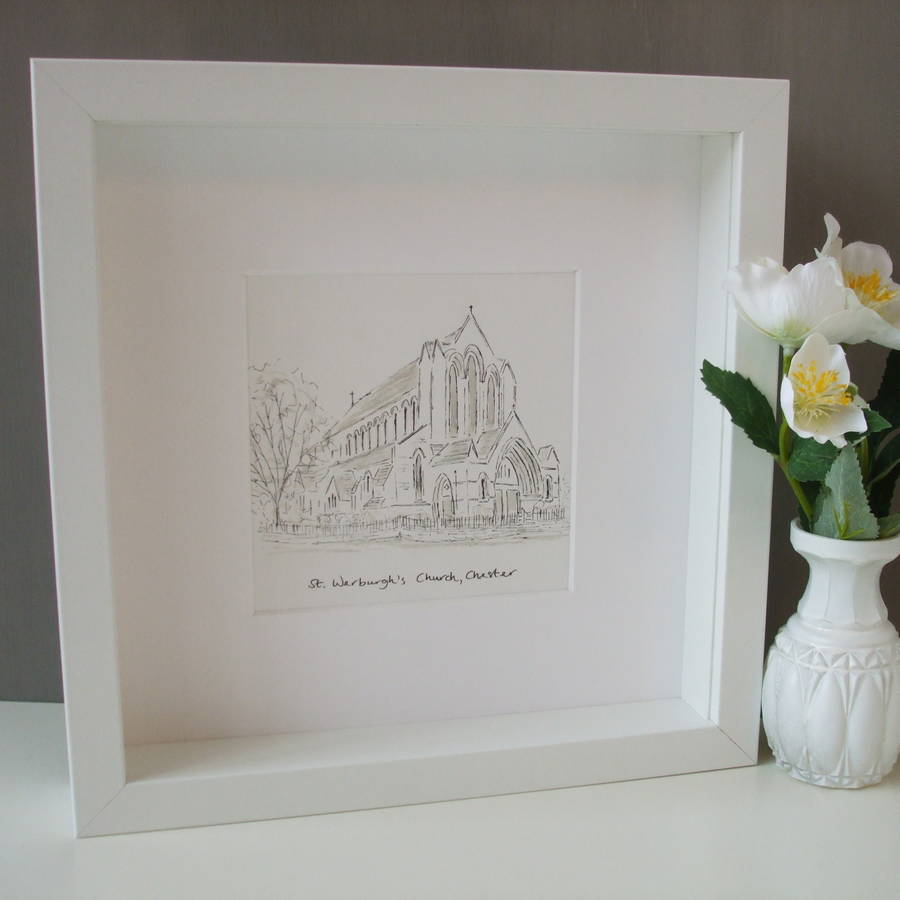 Liliapwt's tweet photo. Archeb diweddar o lun eglwys priodas.  Recent commission of a church https://t.co/BNkUynAL1x
