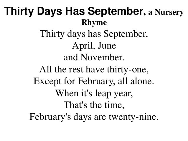 30 Days Hath September Poem Printable Printable Word Searches 30 Days Hath September Poem Printable Printable Word Searches