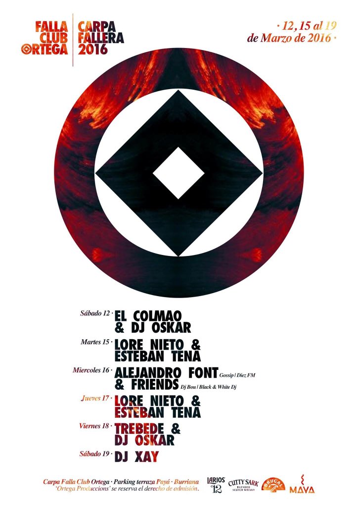 Cartel completo de las actuaciones de nuestra #CarpaFallera2016 #SomFesta #Ortega16 #Falles2016