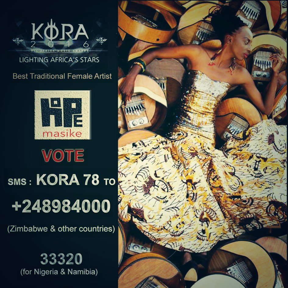 ziworldchart's tweet photo. Let's vote on! @HopeMasike @kora_awards SMS: KORA 78 to +248984000  #KORA2016 #ZimHope  @ZiFMStereo https://t.co/vc96uBmhEO"