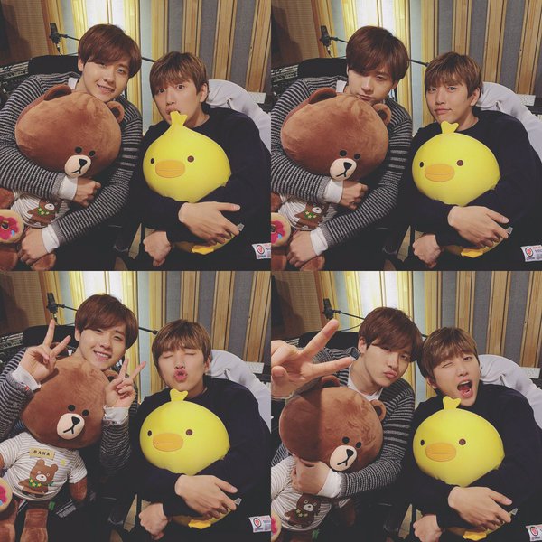 cnu_updates's tweet image. [TWITTER] 160227 CNU w/ Sandeul on @_B1A4OFFICIAL