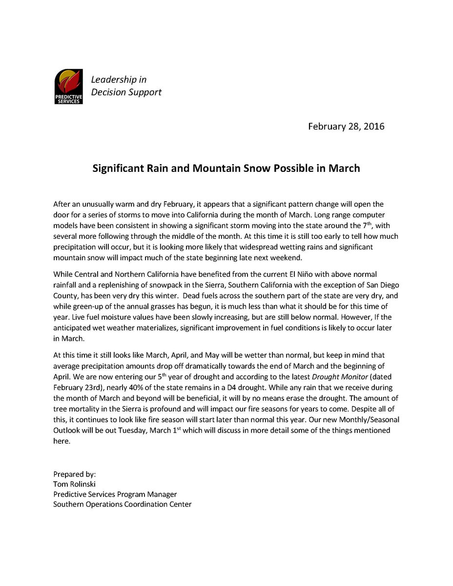 JhawkFire's tweet image. #SoOps #PredictiveServices Spec #WildlandFireWeather&amp;amp; #FireFuels Update 29feb16 PlsRead VeryInformative TomRolinski