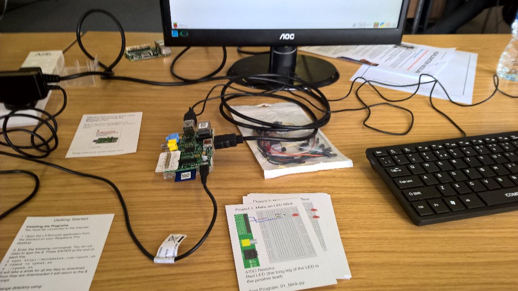 Mr_McKune's tweet photo. About to try my hand at a bit of physical computing at #Piimpact #blinkingLED https://t.co/H4ZXRWF6iX