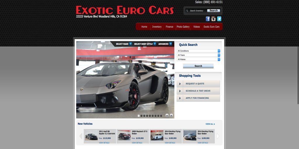 BookaServiceCo's tweet image. #BaSCoDirect #ExoticEuroCars New &amp;amp; Used Car Dealership California, Car Parts, Service Center ExoticEuroCars.com