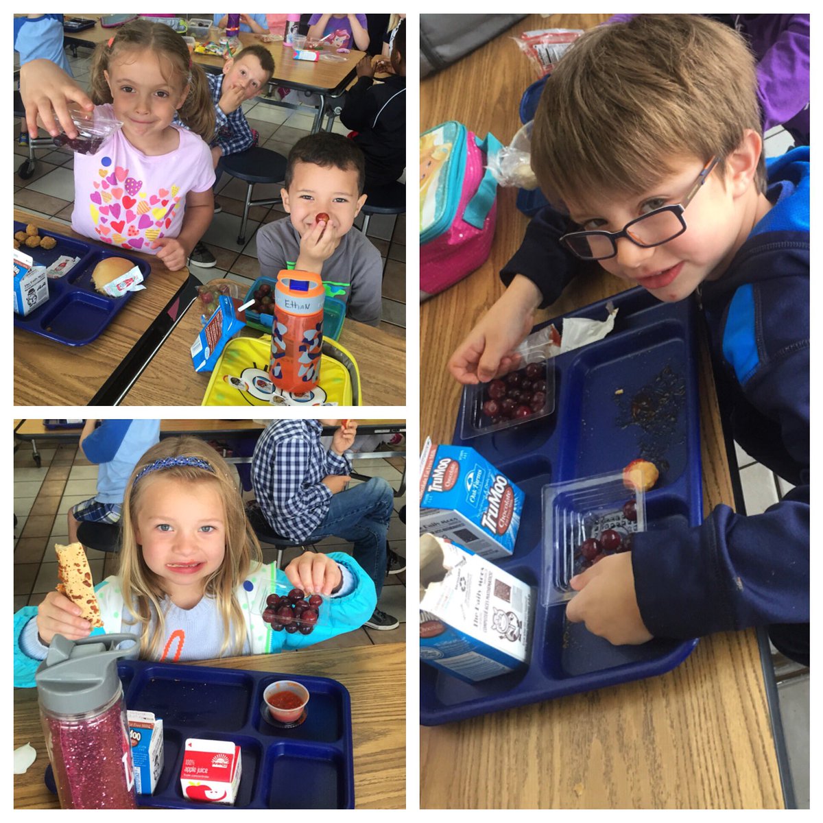 katie_counselor's tweet image. It's PACK Week! Check out all that purple &amp;amp; blue in the cafeteria today!🍇 #walelm #packweek